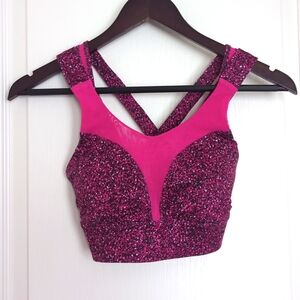 Lululemon yoga sports bra mesh strappy sz 4